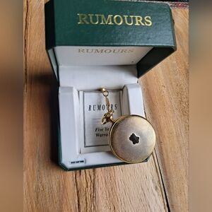 Rumours Gold Pocket Watch NIB Vintage